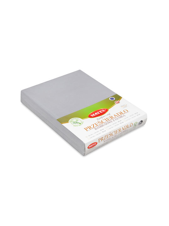 Matex Bettlaken King Size mit Gummiband 190x210cm. Gray_42