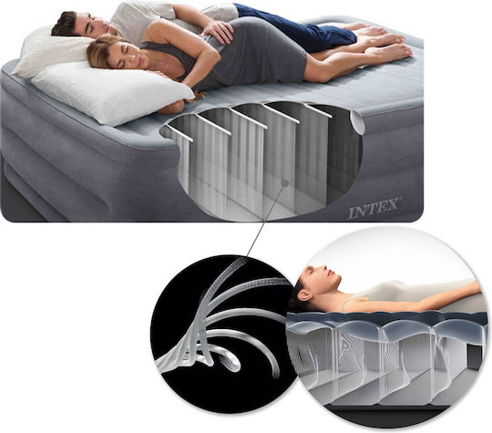 Intex Φουσκωτό Στρώμα Ύπνου Διπλό Pillow Rest Classic 203x152x25εκ.