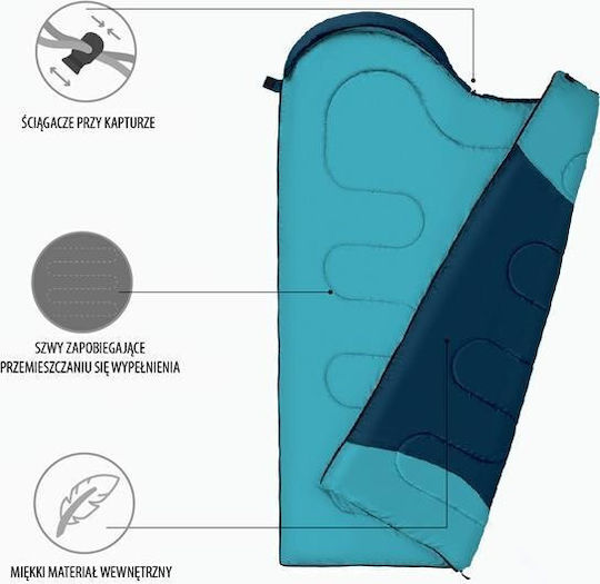 Nils Sleeping Bag Single Summer Blue-teal