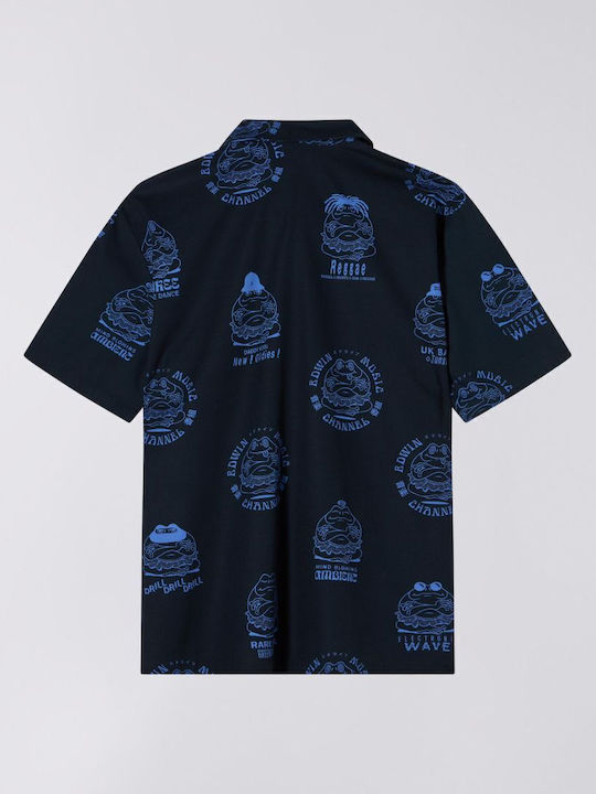 Emc Cu mânecă scurtă Denim Cămașă în Linie lată MULTICOLOR