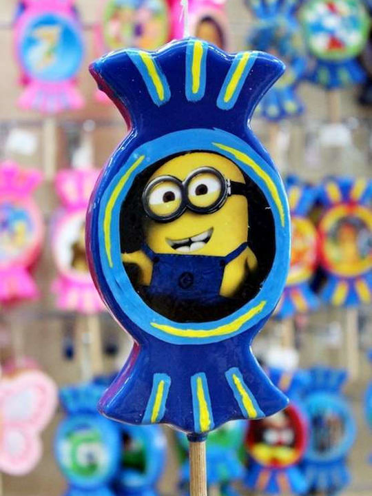 Osterkerze Spiderman Handgefertigt Minion 19cm Blau