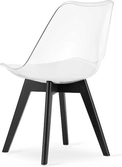 Mark Kitchen Polypropylene Chair Transparent - Black 45x45x50cm
