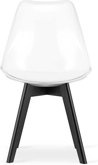 Mark Kitchen Polypropylene Chair Transparent - Black 45x45x50cm