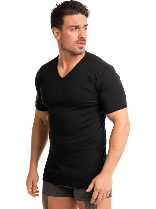 Tricou De Corp Pentru Bărbați Mâneca Scurta Negru