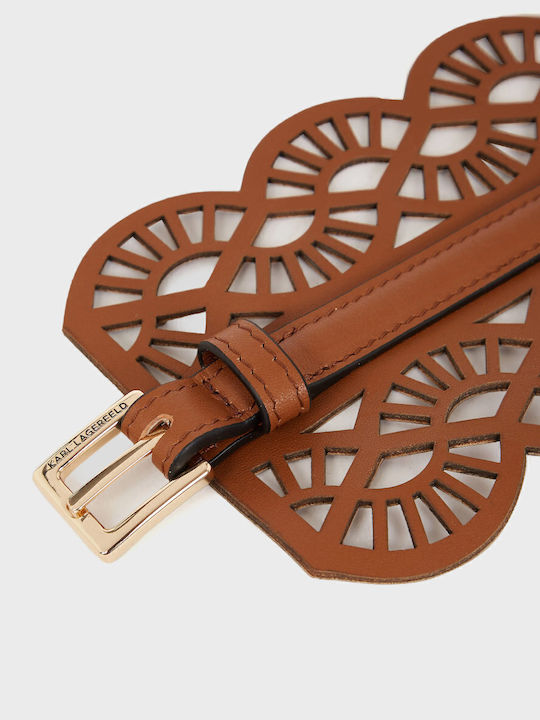Damen Gürtel Aus Leder Braun