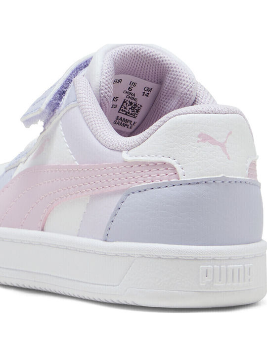 Caven 2.0 Block AC+Inf Παιδικά Sneakers Ανατομικά με Σκρατς Λευκά 394463-15