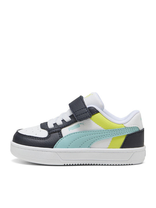Caven 2.0 Block AC+Inf Παιδικά Sneakers Ανατομικά με Σκρατς Λευκά 394463-12