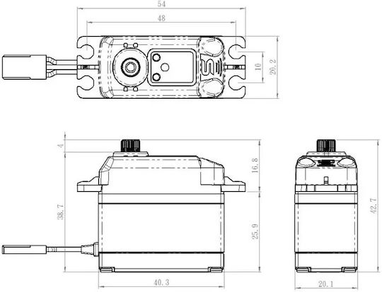 Savox Sb-2271sg Plus Servo 20kg 0.065s Hv Aluminum Brushless Steel Gear Savox