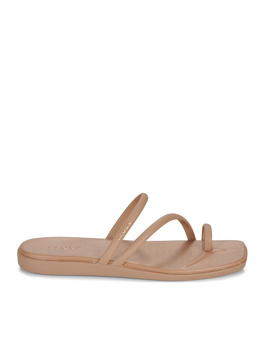 Miami Women's Flat Sandals in Beige Color