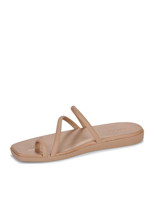 Miami Women's Flat Sandals in Beige Color