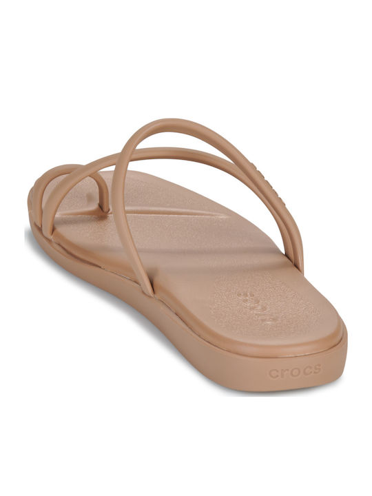 Miami Women's Flat Sandals in Beige Color