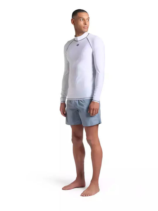 Arena Rash Vest Men's Long Sleeve Sun Protection Shirt White