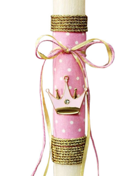 Osterkerze 22d060 Metallic Crown Pink Höhe 25 H 003069