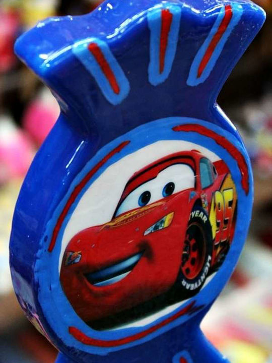 Osterkerze Candy Print Autos 19x10x2cm 001601