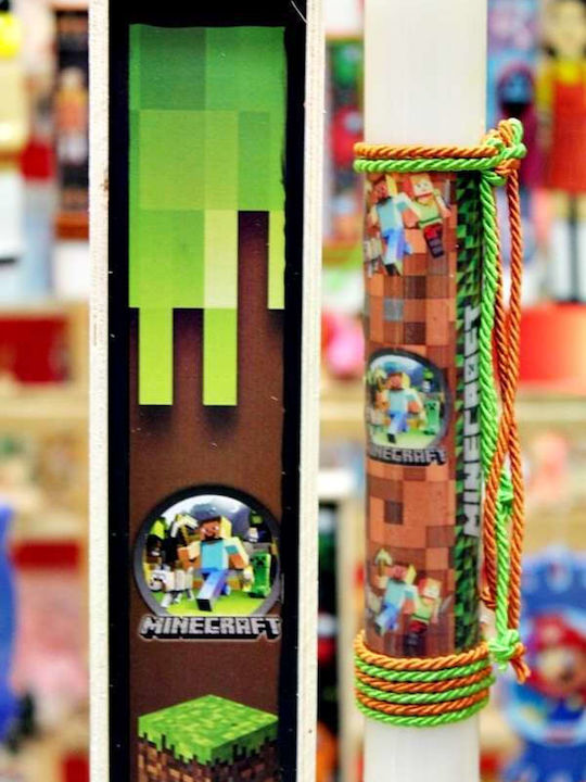 Λαμπάδα Minecraft Στρογγυλή