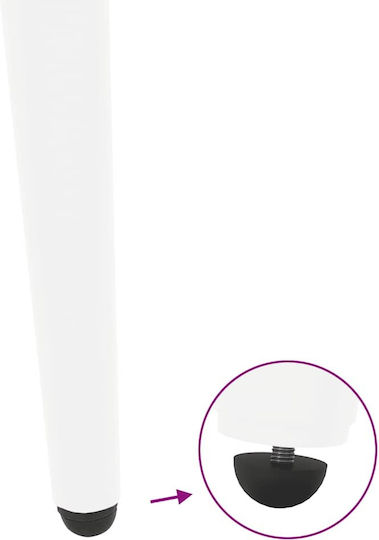 vidaXL Picior Metalic Mobilier 4 Bucăți Potrivit Pentru Masă / Măsuță 72cm Alb