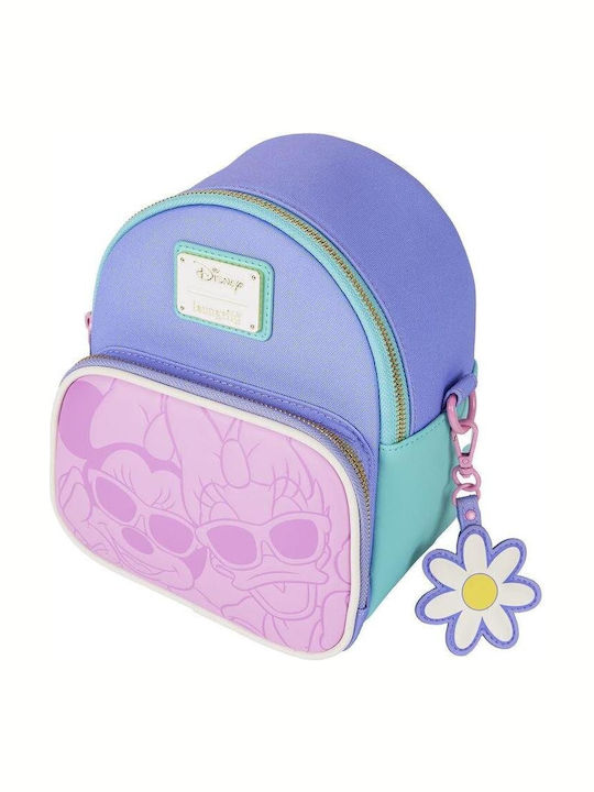 Loungefly Παιδική Τσάντα Πλάτης Μωβ 20.96x10.16x21εκ. Disney Daisy Duck & Minnie Mouse Mini Convertible