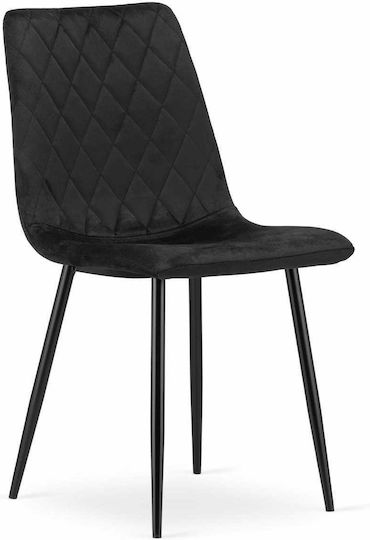 Chairs Dining Room Turin 67.5x59x58cm 3pcs Black Velvet Chairs Dining Room Turin 67.5x59x58cm 3pcs Black Velvet