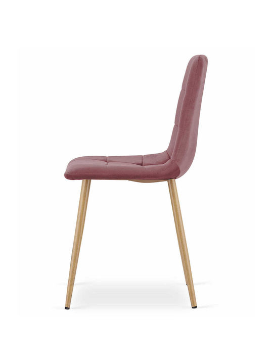 Kara Stühle Speisesaal Pink Velvet 4Stück 67.5x59x58cm