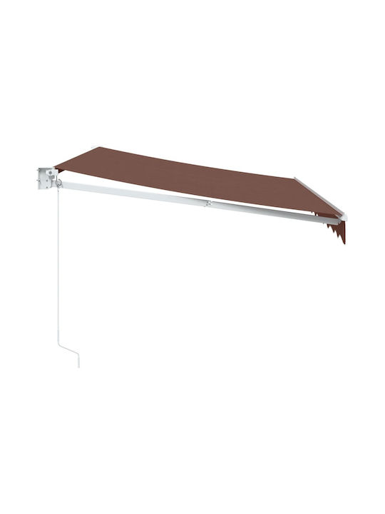 vidaXL Τέντα Βεράντας με Led Καφέ 3x2.5m