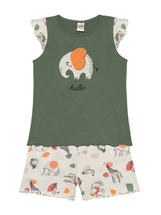 Minerva Kids' Pajamas Summer Khaki Safari
