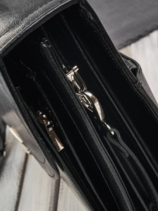 Leder Herrentasche Geldbörse Schwarz