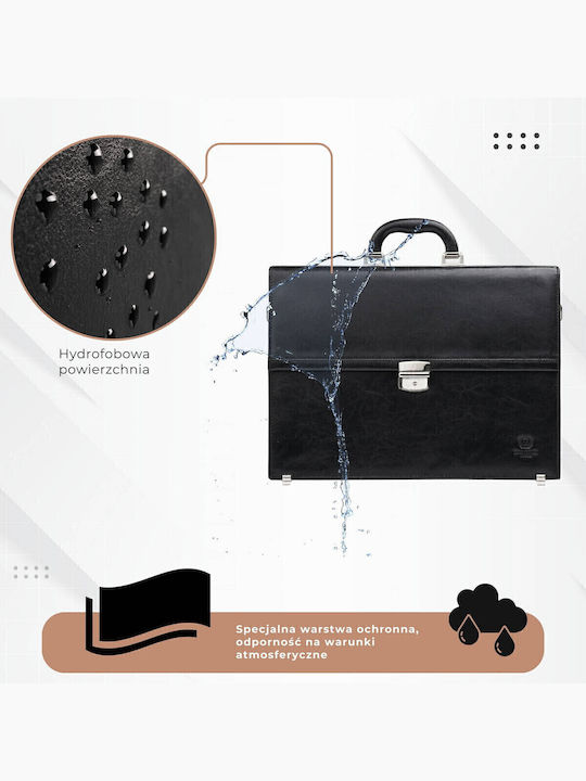 Leder Herrentasche Geldbörse Schwarz