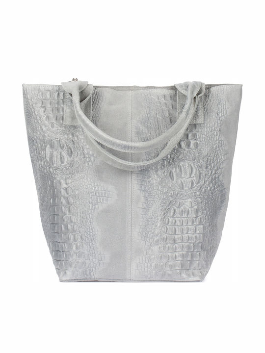 De piele Geantă de damă Shopper De umăr Bej