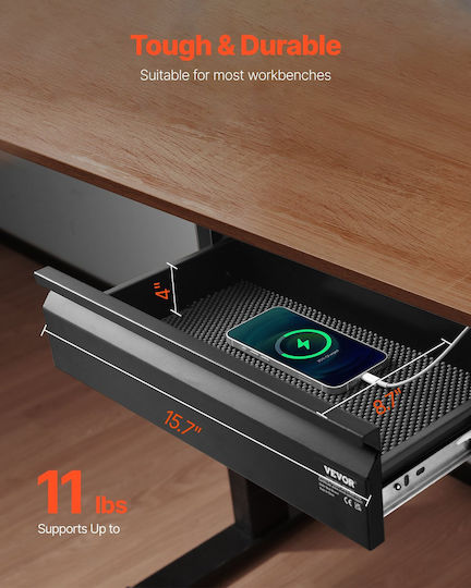 Vevor 40 cm Agenda Drawer Under Desk Drawer Space Saver Home Office