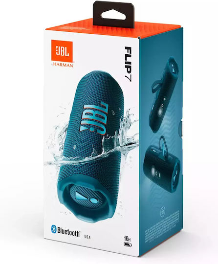 JBL Flip 7 Водоустойчиво Bluetooth високоговорител 35W с живот на батерията до 16 часа Blue