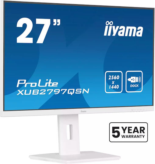 Iiyama ProLite XUB2797QSN-W2 IPS Monitor 27" QHD 2560x1440 Λευκό