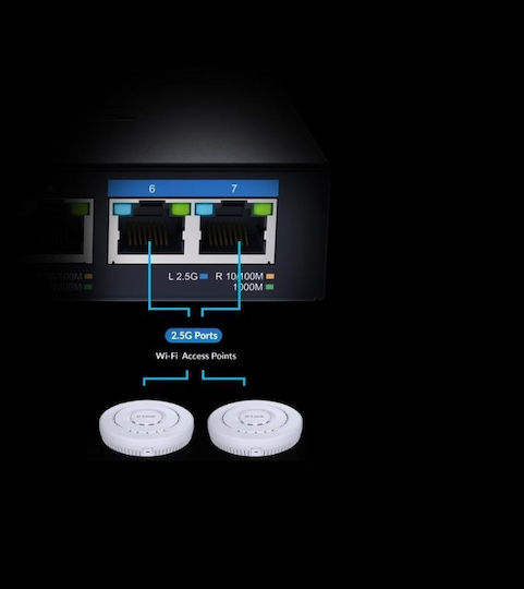 D-Link DMS-107 Unmanaged L2 Switch με 7 Θύρες Ethernet