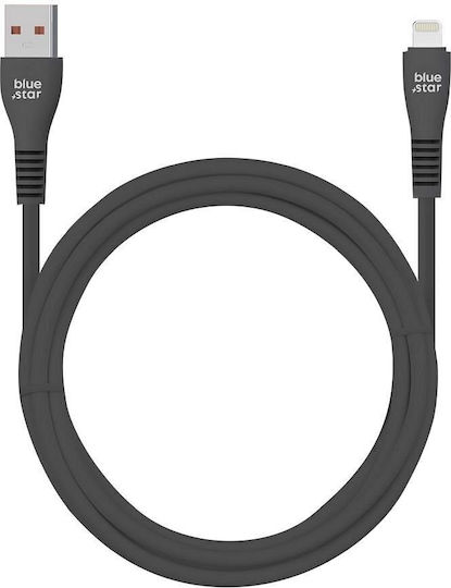 Blue Star Regular USB-A la Cablu Lightning 12W Negru 1m
