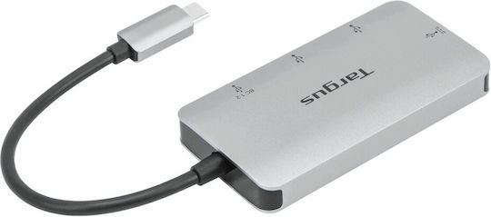 Targus USB Хъб 4 Порта USB 3.1 с USB-C Връзка Сребрист