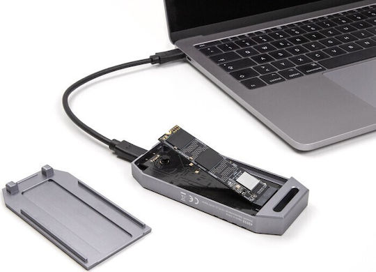 DeLock External Θήκη για Σκληρό Δίσκο M.2 SATA III NVME με σύνδεση USB 3.2 σε Γκρι χρώμα