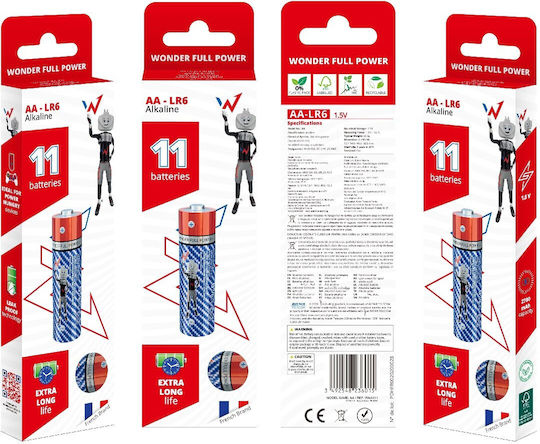 Wonder Alkaline Batterien AA 1.5V 11Stück