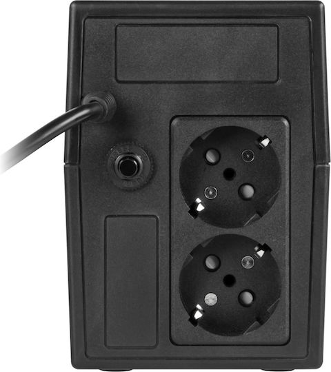 Quer KOM0552 UPS Line-Interactive 800VA 480W με 2 Schuko Πρίζες