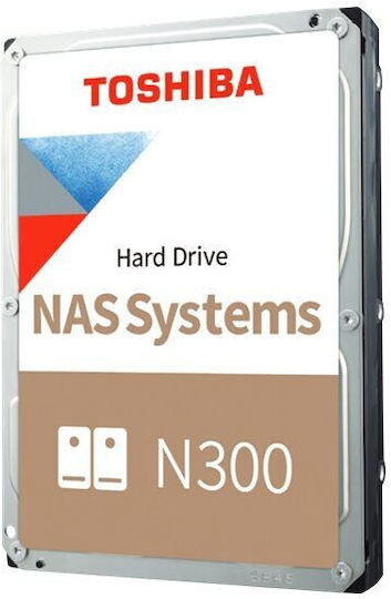 Toshiba N300 Bulk 22TB HDD Σκληρός Δίσκος 3.5" SATA III 7200rpm με 512MB Cache για NAS HDWG62CUZSVA