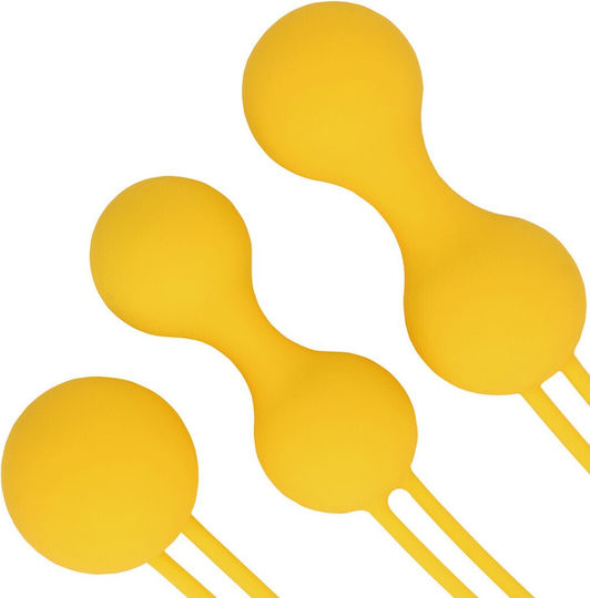 3 Κολπικές Thumping Kegel Balls Σιλικόνης Lemonade Yellow Shots