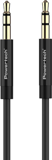 Powertech Καλώδιο Ήχου 3.5mm male - 3.5mm male Μαύρο 3m PTR-0088