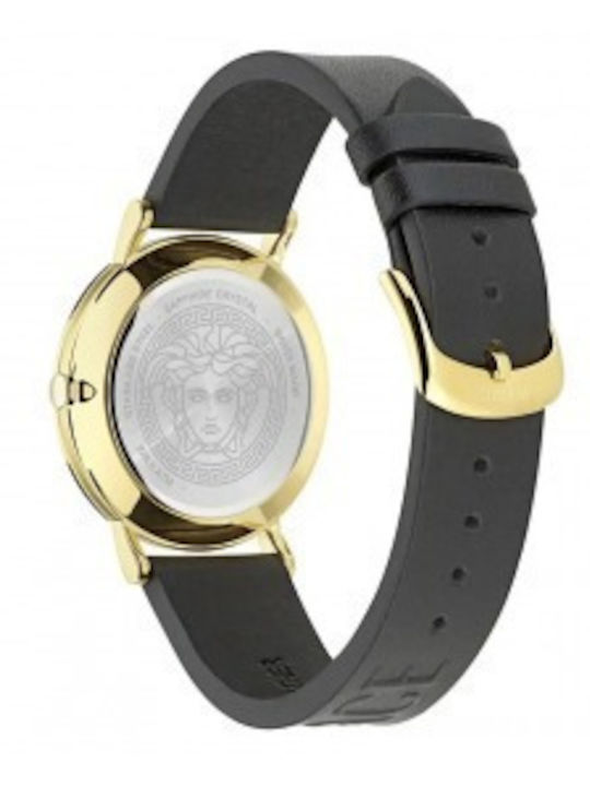 Versace Greca Slim Ρολόι Μπαταρίας με Καουτσούκ Λουράκι Versace Greca Slim Ρολόι Μπαταρίας με Καουτσούκ Λουράκι