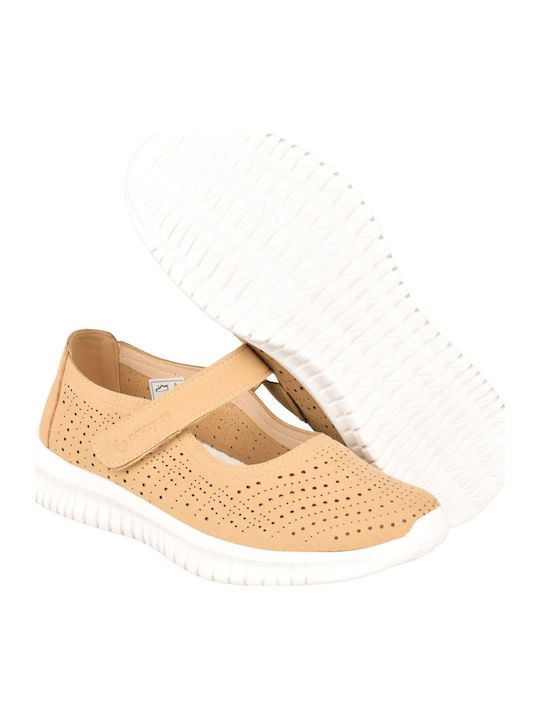 Damen Ballerinas in Beige Farbe