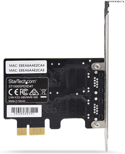 Startech Netzwerkkarte 2-Port Gigabit PCIe TAA-konform Gigabit Ethernet X 2