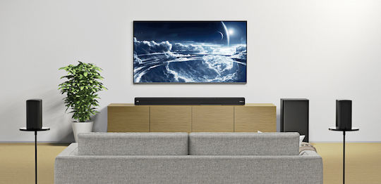 JVC TH-E874B Soundbar 5.1.2 Bluetooth και HDMI 100W με Ασύρματο Subwoofer και Τηλεχειριστήριο Μαύρο