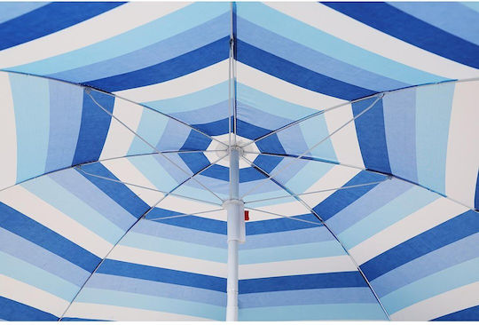 Enero Umbrelă Pliabilă De Plajă Diametru 1.8m Albastru Deschis