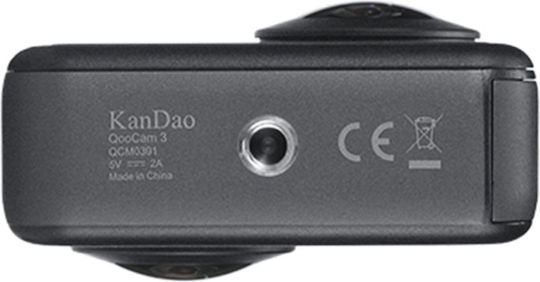 Kandao QooCam 3 Action Camera 5K Λήψης 360° Υποβρύχια με Οθόνη Αφής 1.9" και Wi-Fi Μαύρη