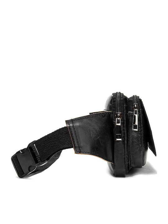 Leather Waist Bag Black