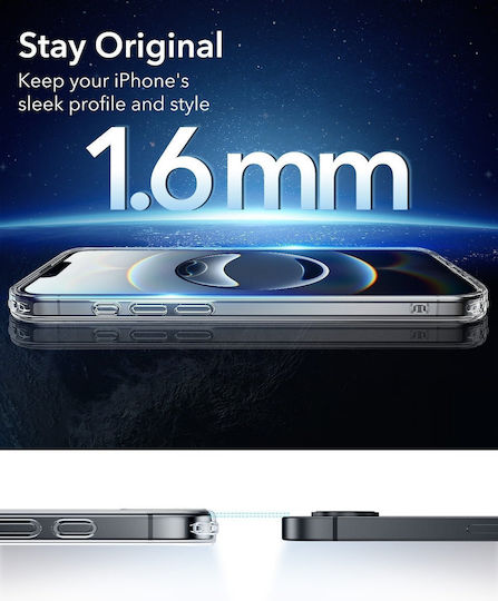 ESR ESR Classic Hybrid Halolock Umschlag Rückseite Silikon 0.7mm Transparent (iPhone 17e / 16e)