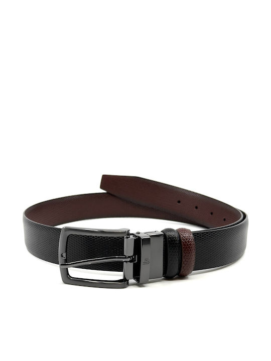 Men's Belt Leather Double Sided Black/Brown