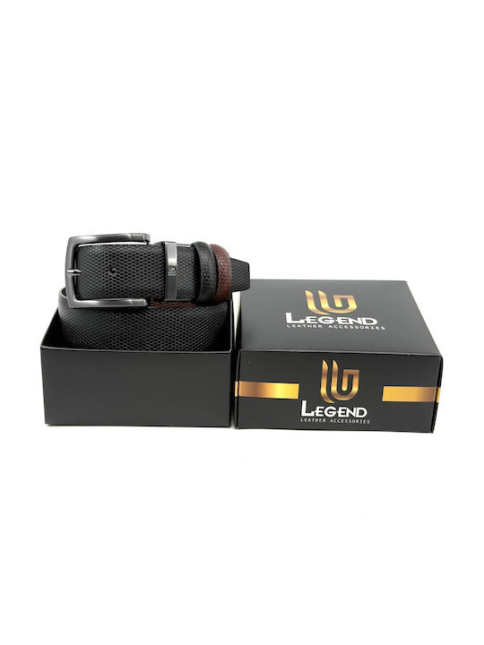 Men's Belt Leather Double Sided Black/Brown